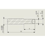 Poussoir seul pour incabloc 3.00 mm Ø 0.80 - Ø 3.00