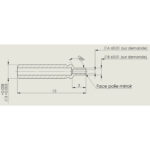 Poussoir percé, 3.00 mm, Ø sur demande