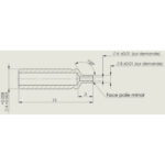 Drilled pusher, 4.00 mm, Ø on request