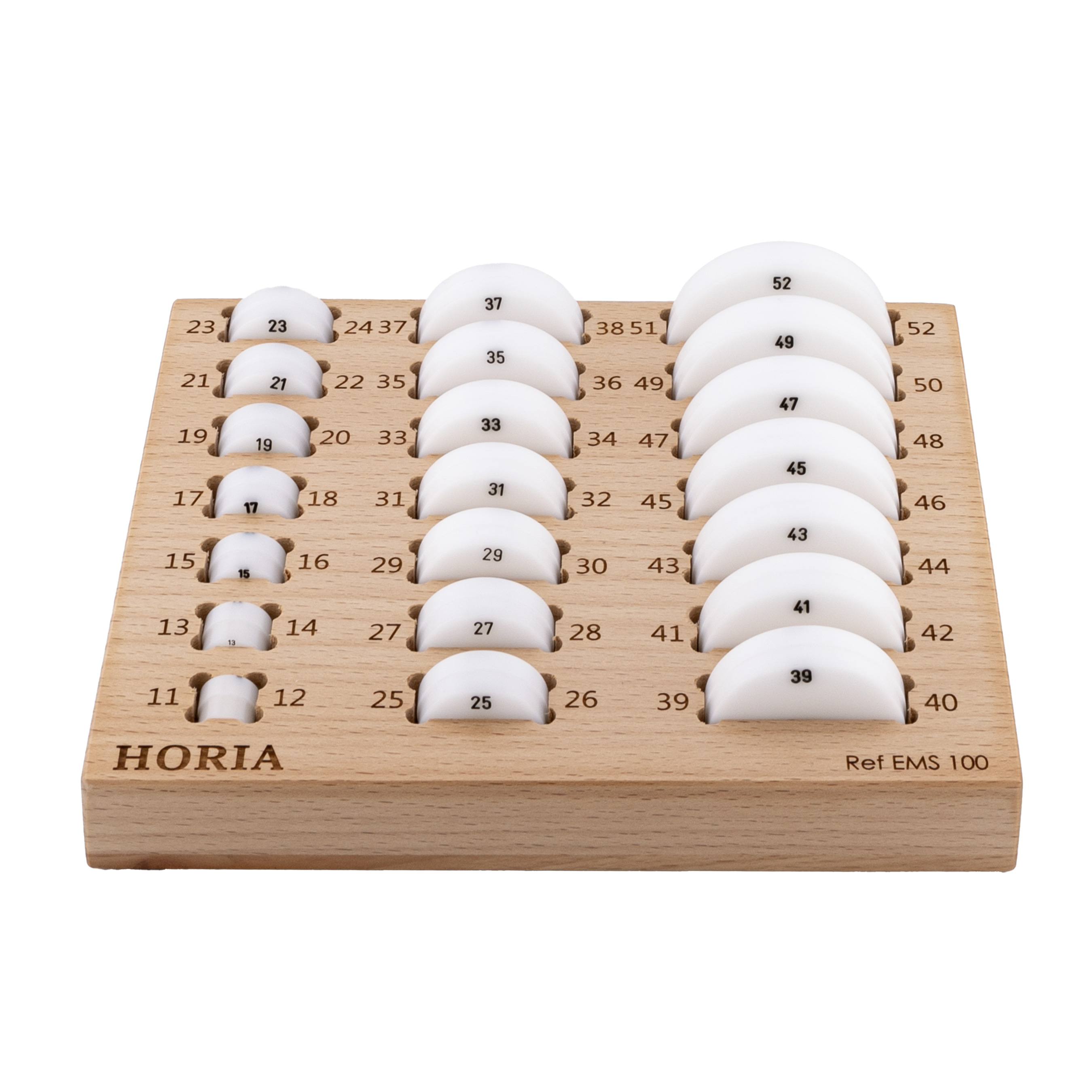 Jeu de posages pour verres de montre plats