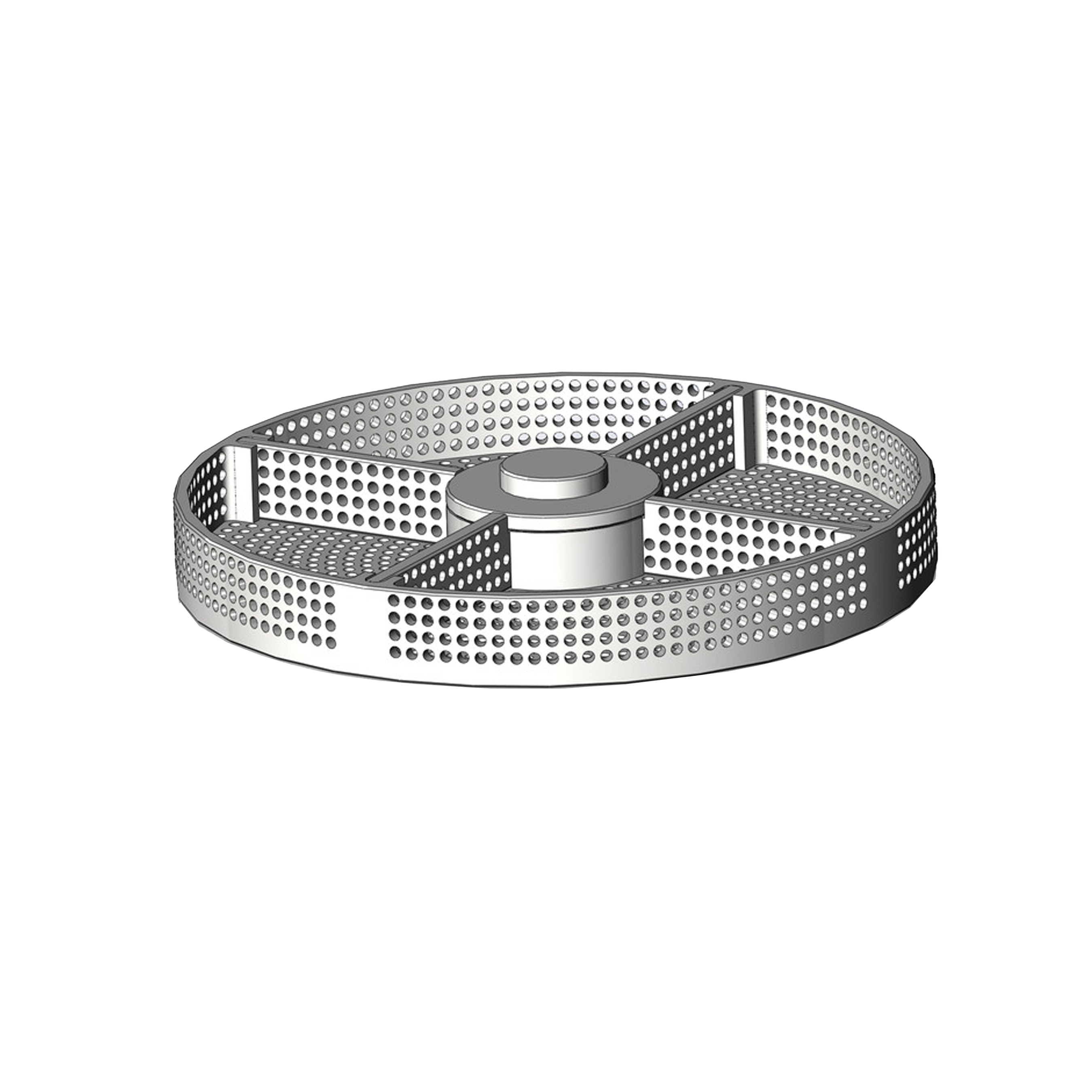 Panier de lavage Ø 63.00 mm, quatre séparations
