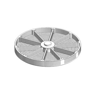 Panier de lavage Ø 82.00 mm, dix séparations, Ø trou 1.00 mm