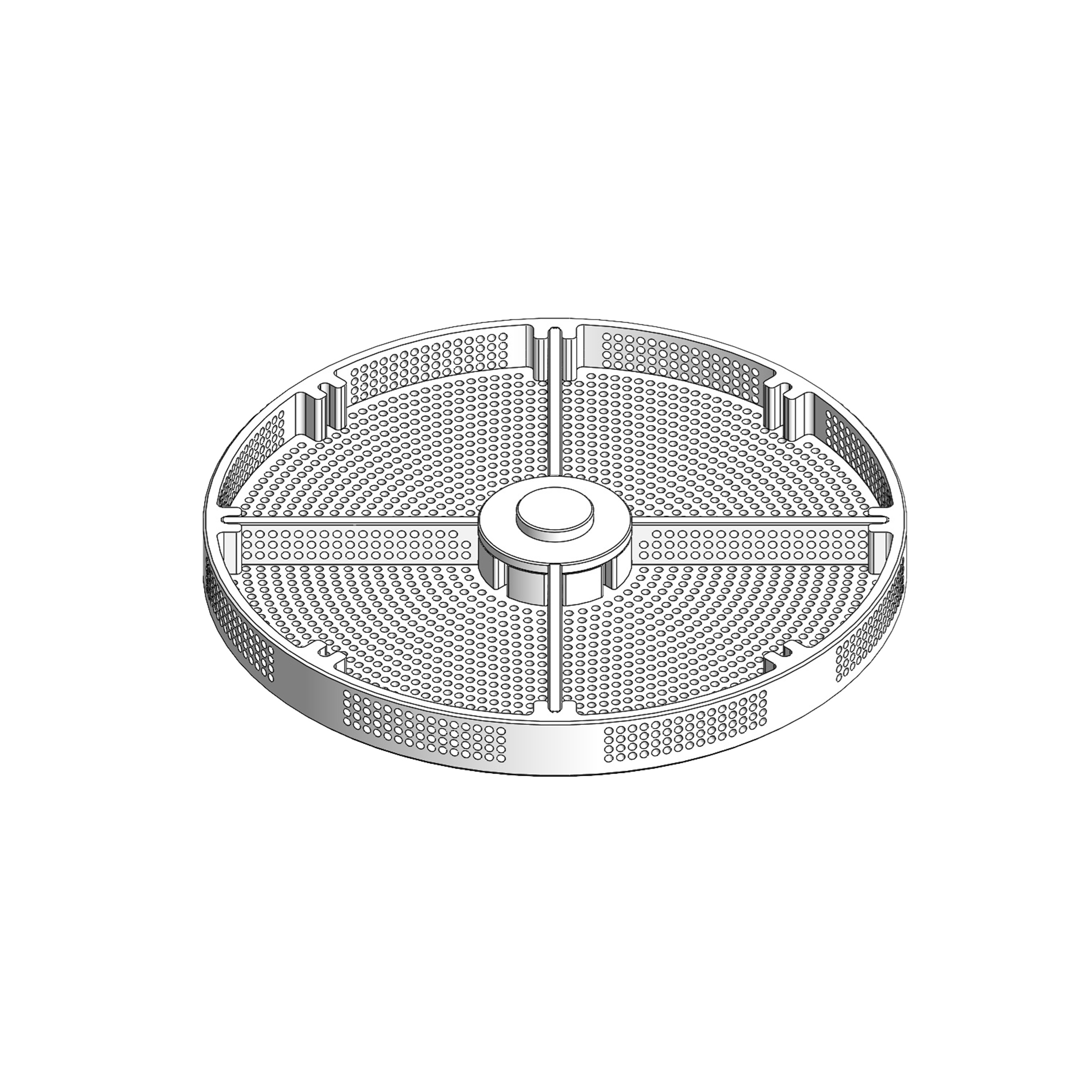 Panier de lavage Ø 82.00 mm, quatre séparations