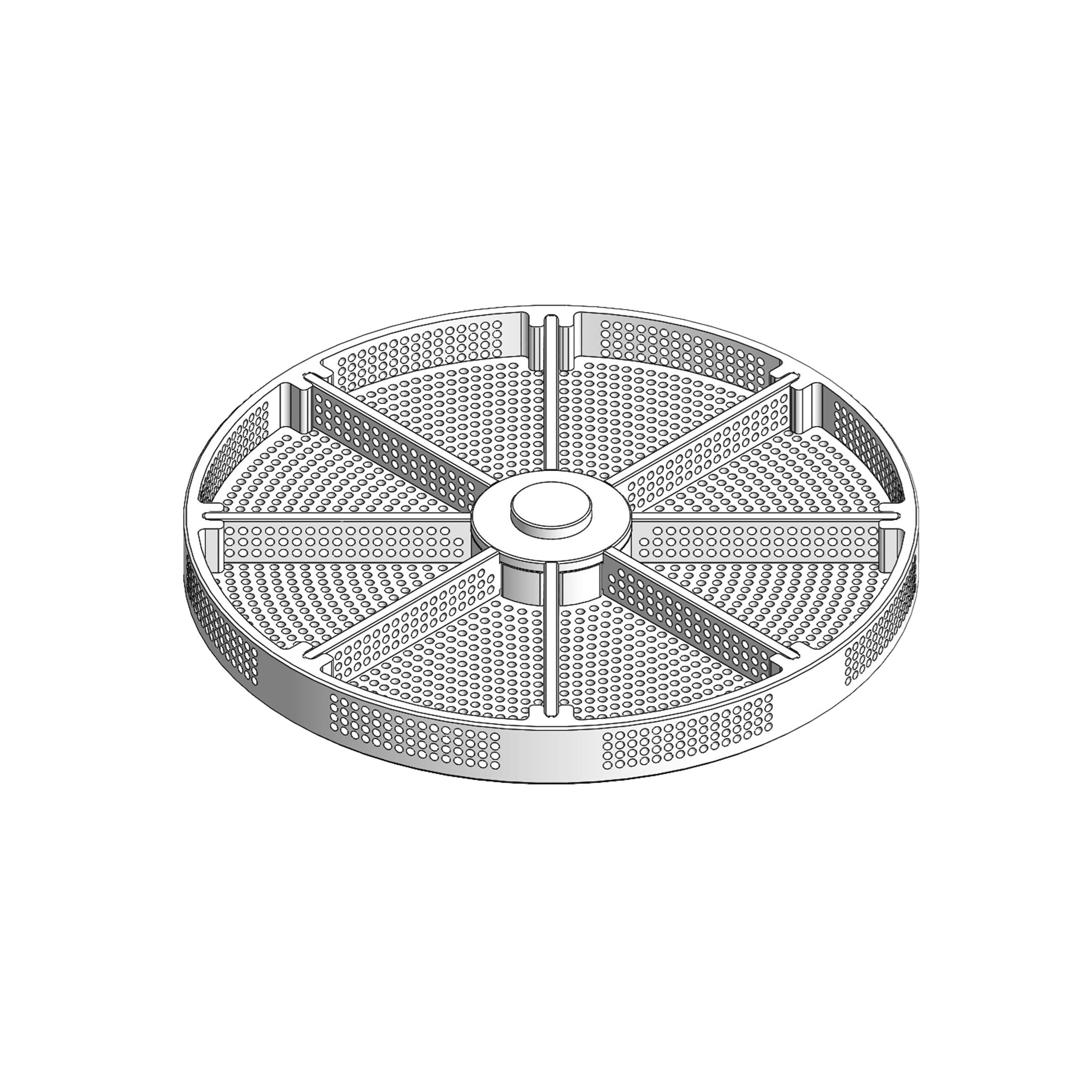Panier de lavage Ø 82.00 mm, huit séparations