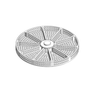 Panier de lavage Ø 82.00 mm, dix séparations, Ø trou 2.00 mm