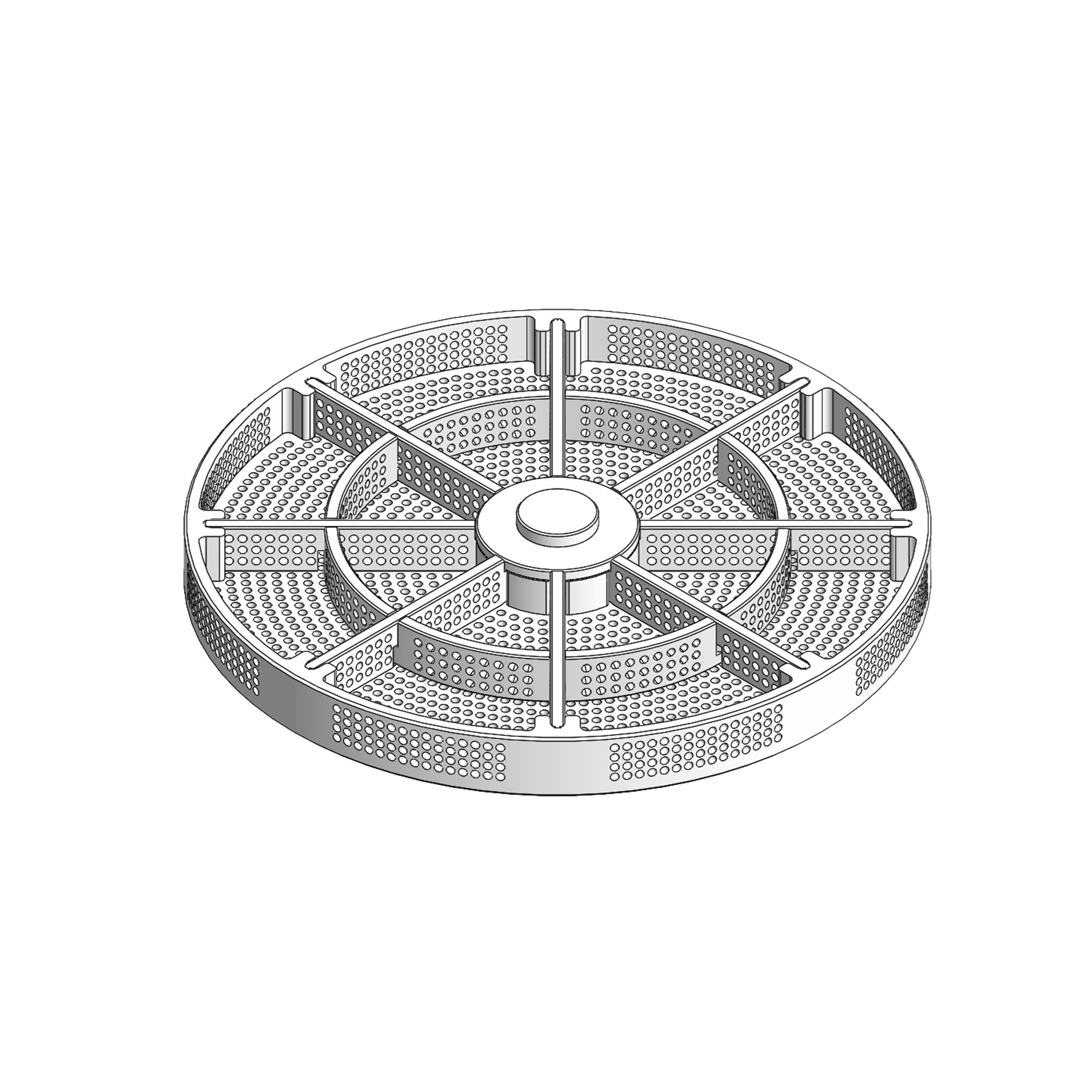 Cleaning basket Ø 82.00 mm, sixteen partitions